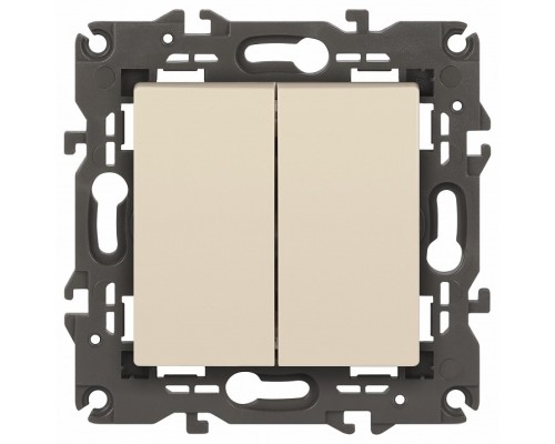 Переключатель двухклавишный без рамки Эра Эра Elegance 14-1106-02