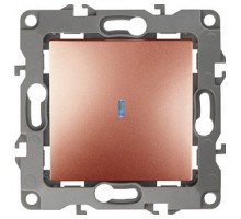 Выключатель одноклавишный с подсветкой без рамки Эра Эра 12 12-1102-14