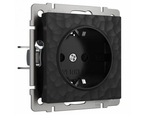 Розетка с заземлением без рамки Werkel Hammer W1271008 (черный) Розетка с заземлением без рамки Werkel Hammer W1271008 (черный)