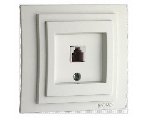 Розетка телефонная RJ-11 без рамки Mono Electric Larissa 103-191905-124 Розетка телефонная RJ-11 без рамки Mono Electric Larissa 103-191905-124
