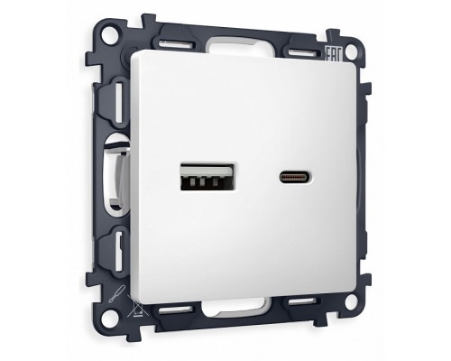 Розетка 2хUSB type A и C без рамки Ambrella Volt Quant MA131010 Розетка 2хUSB type A и C без рамки Ambrella Volt Quant MA131010