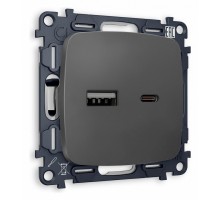 Розетка 2хUSB type A и C без рамки Ambrella Volt Quant MO911010