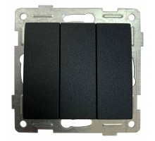 Выключатель трехклавишный без рамки Gusi Electric BRAVO С10В3-010