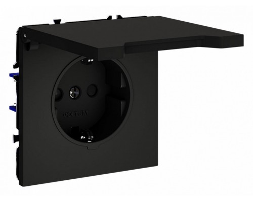 Розетка с заземлением и со шторкой, без рамки с крышкой Voltum S70 VLS040308 Розетка с заземлением и со шторкой, без рамки с крышкой Voltum S70 VLS040308