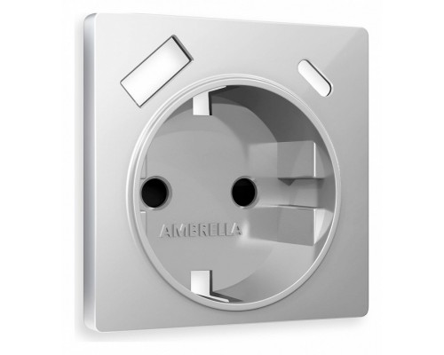 Накладка для розетки с заземлением и со шторками и 2хUSB type A и C Ambrella Volt Quant AP4100