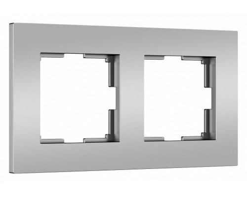 Рамка на 2 поста Werkel Slab (серебро софт) W0022965 Рамка на 2 поста Werkel Slab (серебро софт) W0022965