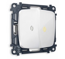 Выключатель двухклавишный с подсветкой без рамки Ambrella Volt MO MO104010