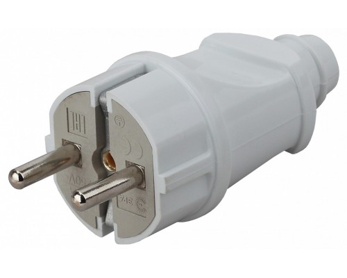 Вилка прямая с заземлением Эра  Vx2-W