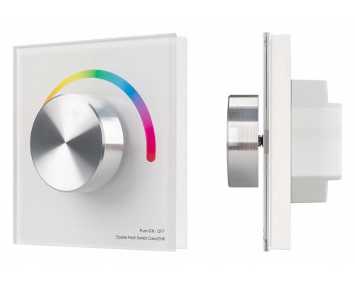 Панель-регулятора цвета RGB роторный встраиваемый Arlight SMART 033764 Панель-регулятора цвета RGB роторный встраиваемый Arlight SMART 033764