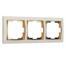 Рамка на 3 поста Werkel Snabb (слоновая кость/золото) W0031932