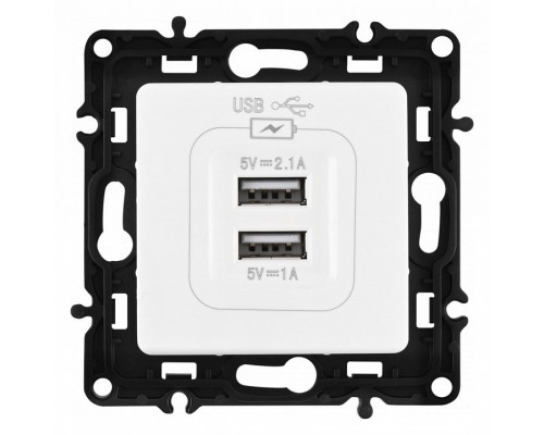 Розетка USB, без рамки Arte Milano am-217 217.46-1.white Розетка USB, без рамки Arte Milano am-217 217.46-1.white