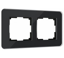 Рамка на 2 поста Werkel Elite (черный, стекло) W0022448