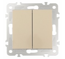 Выключатель двухклавишный без рамки Arte Milano 206 206.30-2.shampan