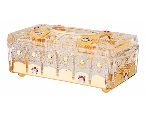 Салфетница (24.5x12.5x10 см) Gold glass 195-167 Салфетница (24.5x12.5x10 см) Gold glass 195-167
