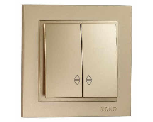 Выключатель проходной двухклавишный Mono Electric Despina 102-222223-111 Выключатель проходной двухклавишный Mono Electric Despina 102-222223-111