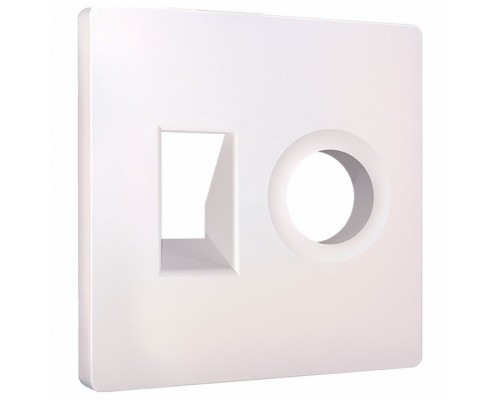 Накладка для ТВ-розетки и RJ-11 или RJ-45 Ambrella Volt ALFA AP2125