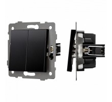 Выключатель самовозвратный двухклавишный без рамки Arlight SWT 049884