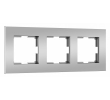 Рамка на 3 поста Werkel Slab (серебро софт) W0032965
