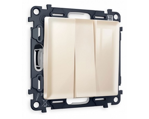 Выключатель трехклавишный без рамки Ambrella Volt Quant MA305010