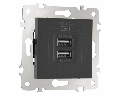 Розетка USB, без рамки Arte Milano am-203 203.46-1.black Розетка USB, без рамки Arte Milano am-203 203.46-1.black