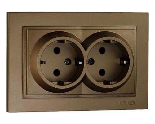 Розетка двойная с заземлением Mono Electric Despina 102-232304-120 Розетка двойная с заземлением Mono Electric Despina 102-232304-120