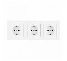 Розетка с заземлением и со шторкой Arte Milano SET06-3 SET06-3-40-1x3 white