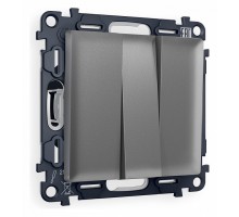 Выключатель трехклавишный без рамки Ambrella Volt Quant MA655010