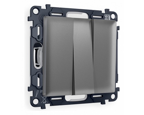 Выключатель трехклавишный без рамки Ambrella Volt Quant MA655010