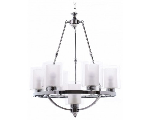 Подвесная люстра LUMINA DECO Santini LDP 1220-7 CHR+WT Подвесная люстра LUMINA DECO Santini LDP 1220-7 CHR+WT