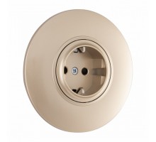 Розетка с заземлением и со шторкой Arte Milano SET08-1 SET08-1-40-1 shampan