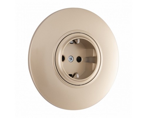 Розетка с заземлением и со шторкой Arte Milano SET08-1 SET08-1-40-1 shampan