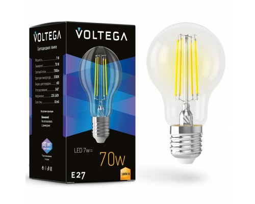 Лампа светодиодная Voltega General purpose bulb E27 7W E27 7Вт 3000K 7225 Лампа светодиодная Voltega General purpose bulb E27 7W E27 7Вт 3000K 7225