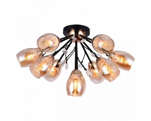 Люстра на штанге ILLUMICO  IL1284-10CPA-29 BK GD