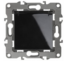 Розетка с заземлением и со шторкой, без рамки с крышкой Эра Эра 12 12-2103-06