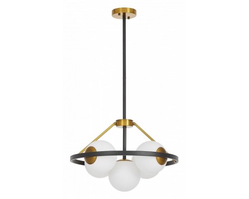 Люстра на штанге LUMINA DECO Donzano LDP 8034-5 BK+WT Люстра на штанге LUMINA DECO Donzano LDP 8034-5 BK+WT