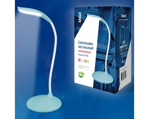 Настольная лампа офисная Uniel TLD-558 TLD-558 Blue/LED/280Lm/5000K/Dimmer Настольная лампа офисная Uniel TLD-558 TLD-558 Blue/LED/280Lm/5000K/Dimmer
