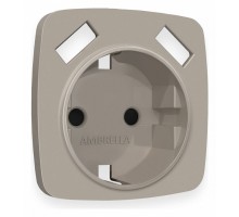 Накладка для розетки с заземлением и со шторками и 2хUSB type A Ambrella Volt Quant OP3690