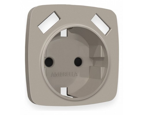 Накладка для розетки с заземлением и со шторками и 2хUSB type A Ambrella Volt Quant OP3690 Накладка для розетки с заземлением и со шторками и 2хUSB type A Ambrella Volt Quant OP3690
