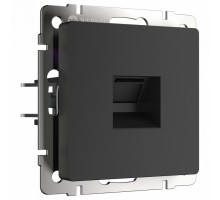 Розетка Ethernet RJ-45 без рамки Werkel черный матовый W1181008