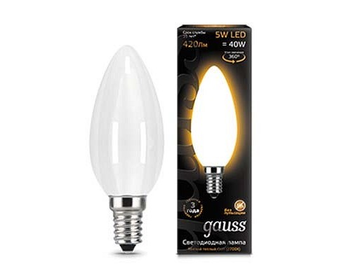 Лампа светодиодная Gauss 1032 E14 5Вт 2700K 103201105 Лампа светодиодная Gauss 1032 E14 5Вт 2700K 103201105