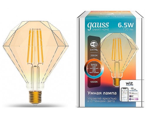 Лампа светодиодная Gauss Smart Home E27 6.5Вт 2000-5500K 1370112 Лампа светодиодная Gauss Smart Home E27 6.5Вт 2000-5500K 1370112