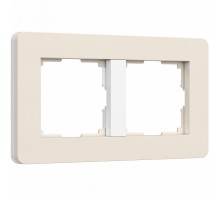 Рамка на 2 поста Werkel Split (айвори/белый, soft-touch) W0023066