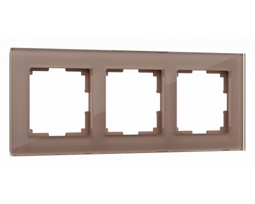 Рамка на 3 поста Werkel Favorit (латте, стекло) W0031142 Рамка на 3 поста Werkel Favorit (латте, стекло) W0031142