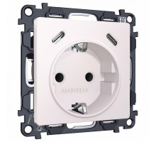 Розетка с заземлением и 2хUSB type C, без рамки Ambrella Volt MA MA210510