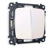 Выключатель двухклавишный без рамки Ambrella Volt Quant MO203010