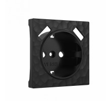 Накладка для розетки с заземлением и 2хUSB Werkel Hammer черный W1279508