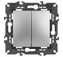 Выключатель двухклавишный без рамки Эра Эра Elegance 14-1104-03