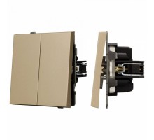 Выключатель проходной двухклавишный без рамки Arlight SWT 054554