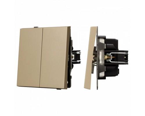 Выключатель проходной двухклавишный без рамки Arlight SWT 054554