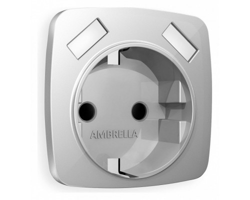 Накладка для розетки с заземлением и со шторками и 2хUSB type A Ambrella Volt Quant OP4090 Накладка для розетки с заземлением и со шторками и 2хUSB type A Ambrella Volt Quant OP4090